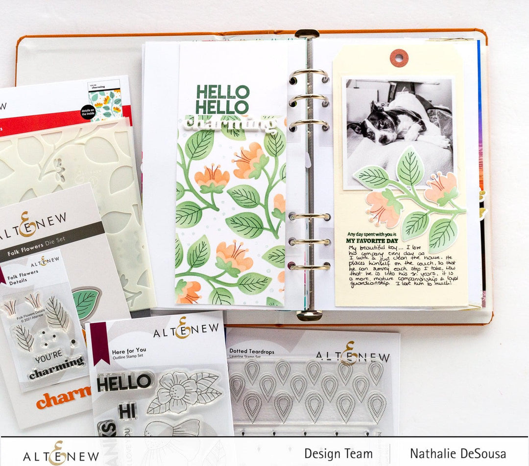 Photocentric Clear Stamps Folk Flowers Details Stamp Set