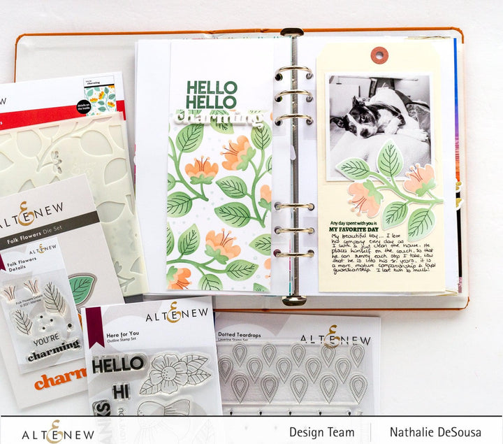 Photocentric Clear Stamps Folk Flowers Details Stamp Set