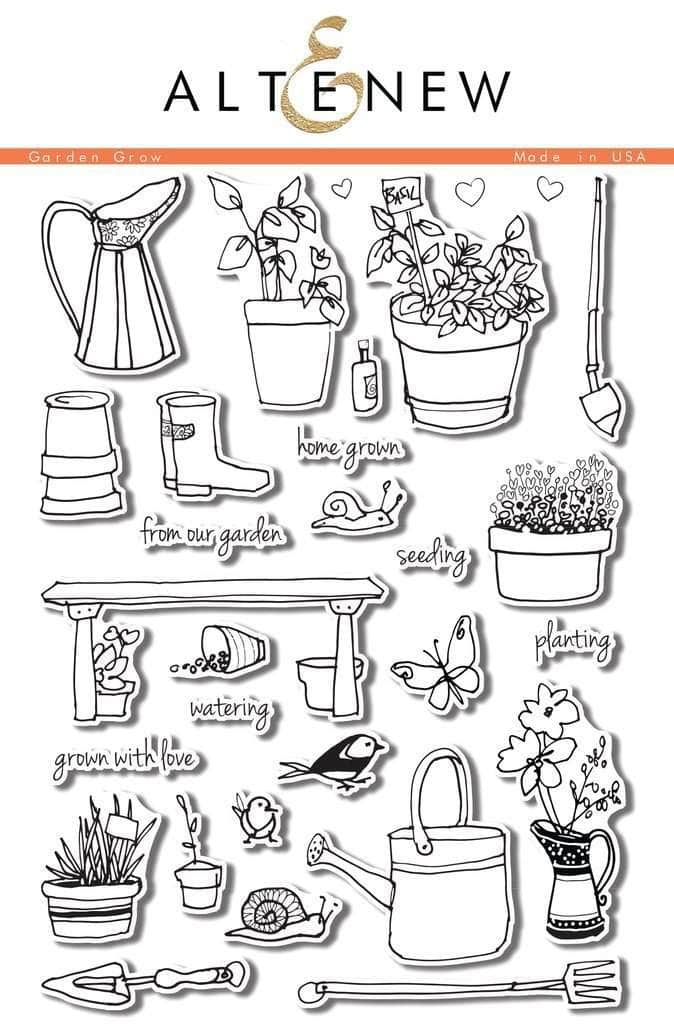 Photocentric Clear Stamps Garden Grow Stamp Set