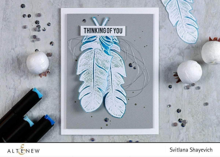 Photocentric Clear Stamps Golden Feather Stamp Set