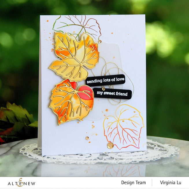 Photocentric Clear Stamps Grape Leaves Stamp Set