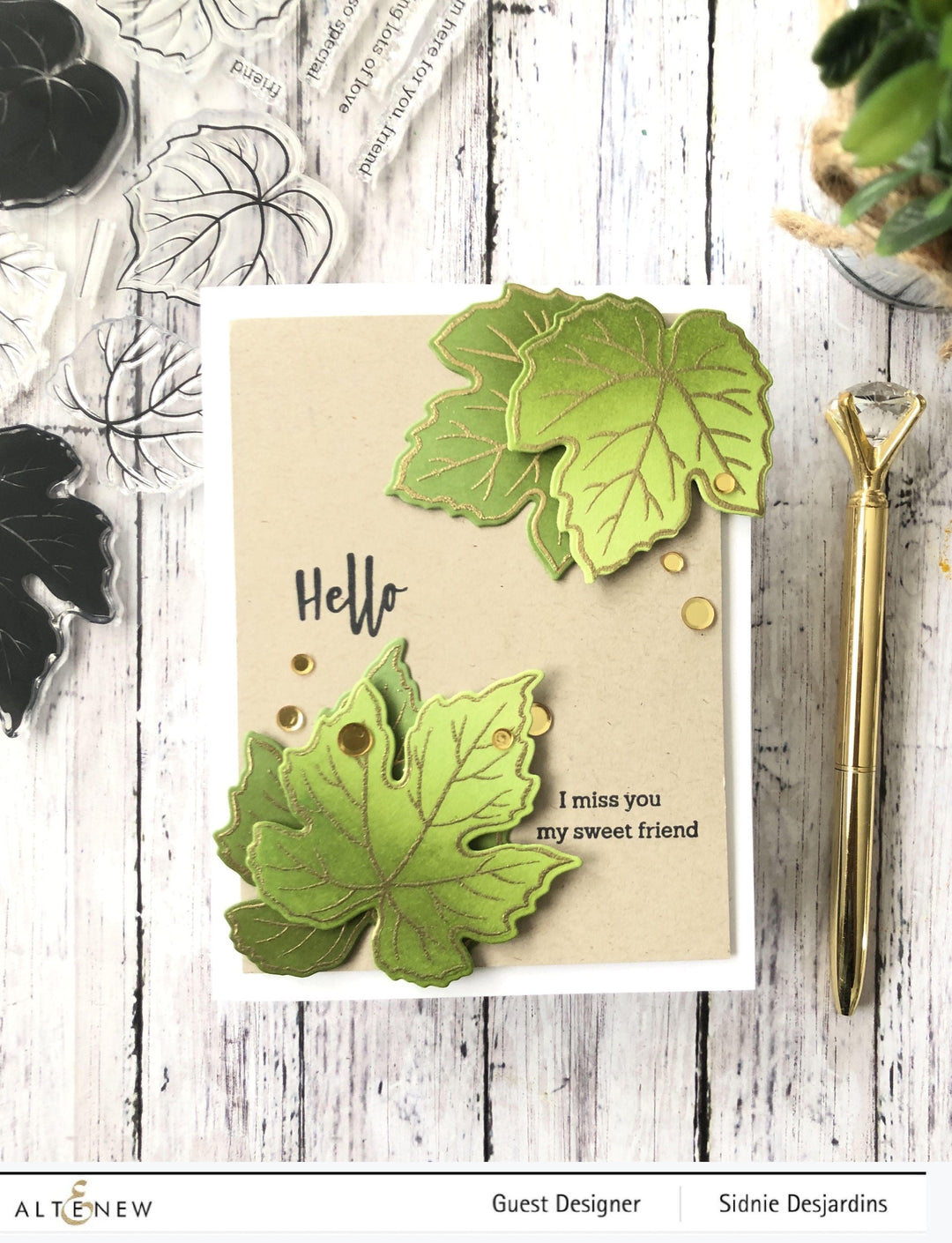 Photocentric Clear Stamps Grape Leaves Stamp Set