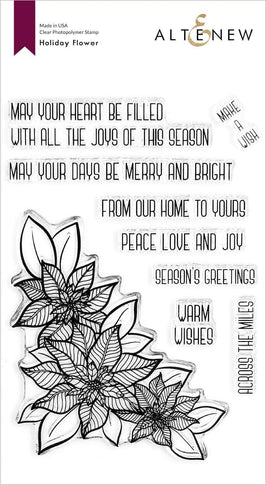 Photocentric Clear Stamps Holiday Flower Stamp Set