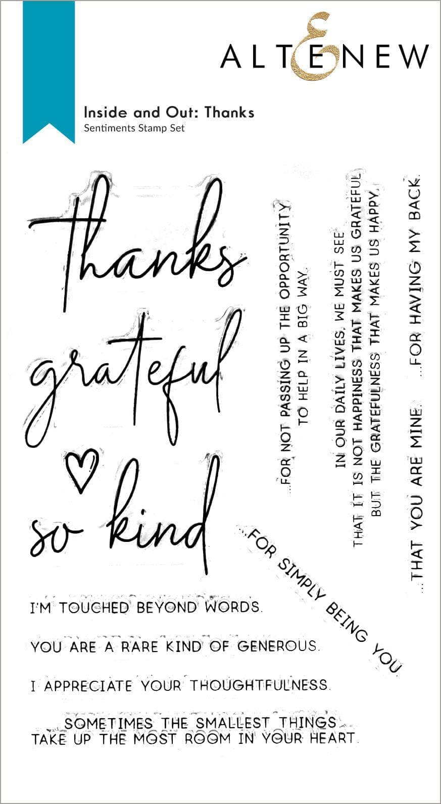 Photocentric Clear Stamps Inside and Out: Thanks Stamp Set