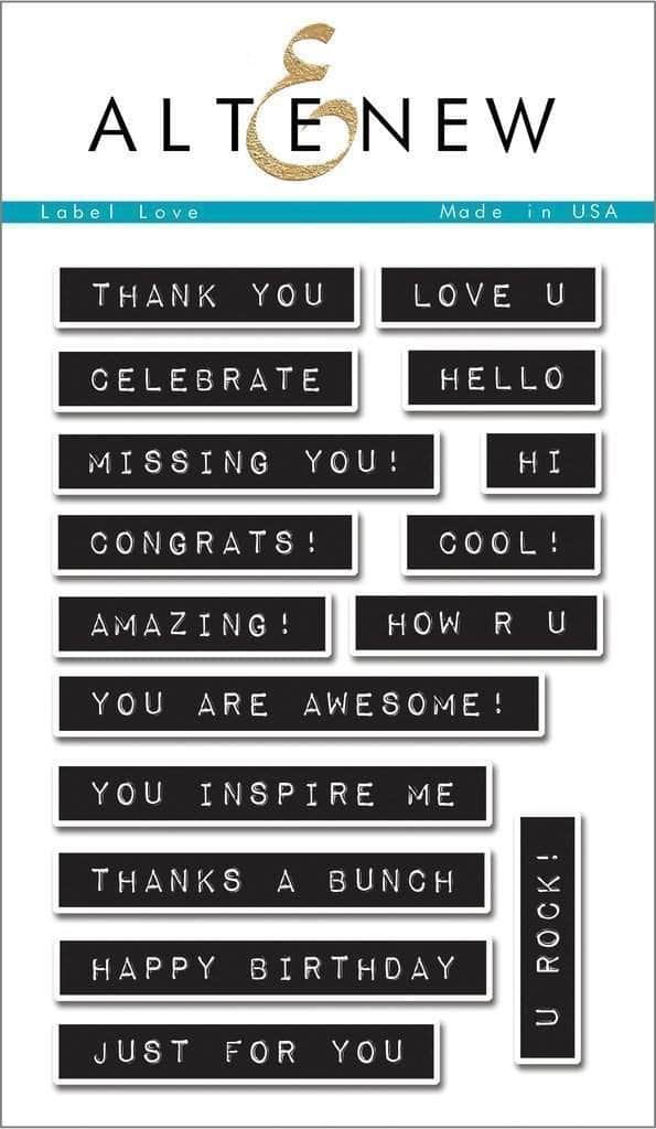 Photocentric Clear Stamps Label Love Stamp Set
