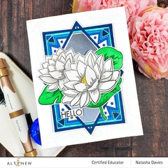 PMA Industries, Inc. Clear Stamps Lotus Frame Stamp Set