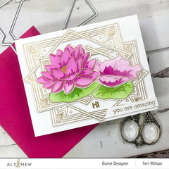 PMA Industries, Inc. Clear Stamps Lotus Frame Stamp Set