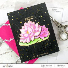 PMA Industries, Inc. Clear Stamps Lotus Frame Stamp Set