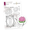 PMA Industries, Inc. Clear Stamps Lotus Frame Stamp Set