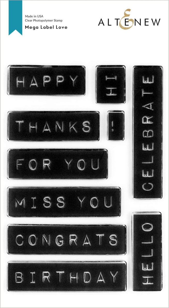 Photocentric Clear Stamps Mega Label Love Stamp Set