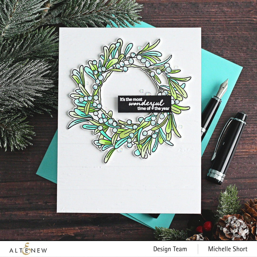 Photocentric Clear Stamps Mistletoe Wreath Stamp Set