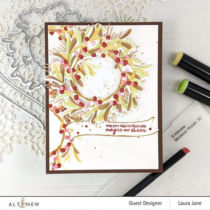 Photocentric Clear Stamps Mistletoe Wreath Stamp Set