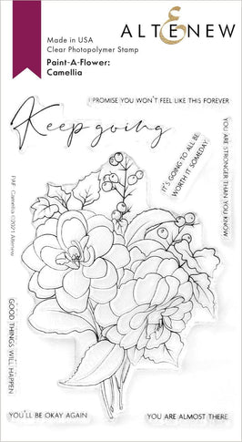 Photocentric Clear Stamps Paint-A-Flower: Camellia Outline Stamp Set