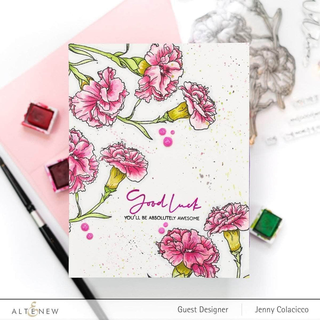 Photocentric Clear Stamps Paint-A-Flower: Carnations Outline Stamp Set