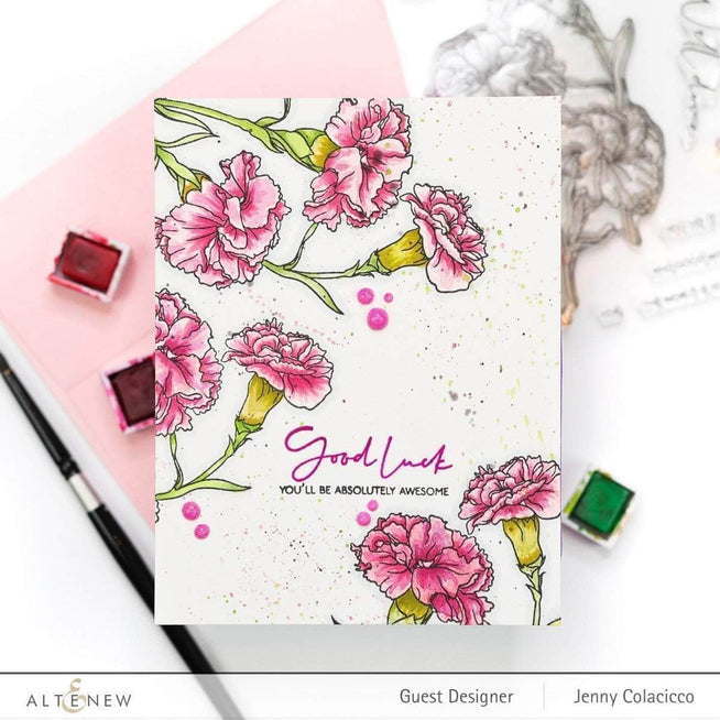 Photocentric Clear Stamps Paint-A-Flower: Carnations Outline Stamp Set