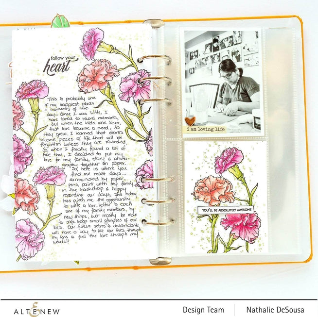 Photocentric Clear Stamps Paint-A-Flower: Carnations Outline Stamp Set