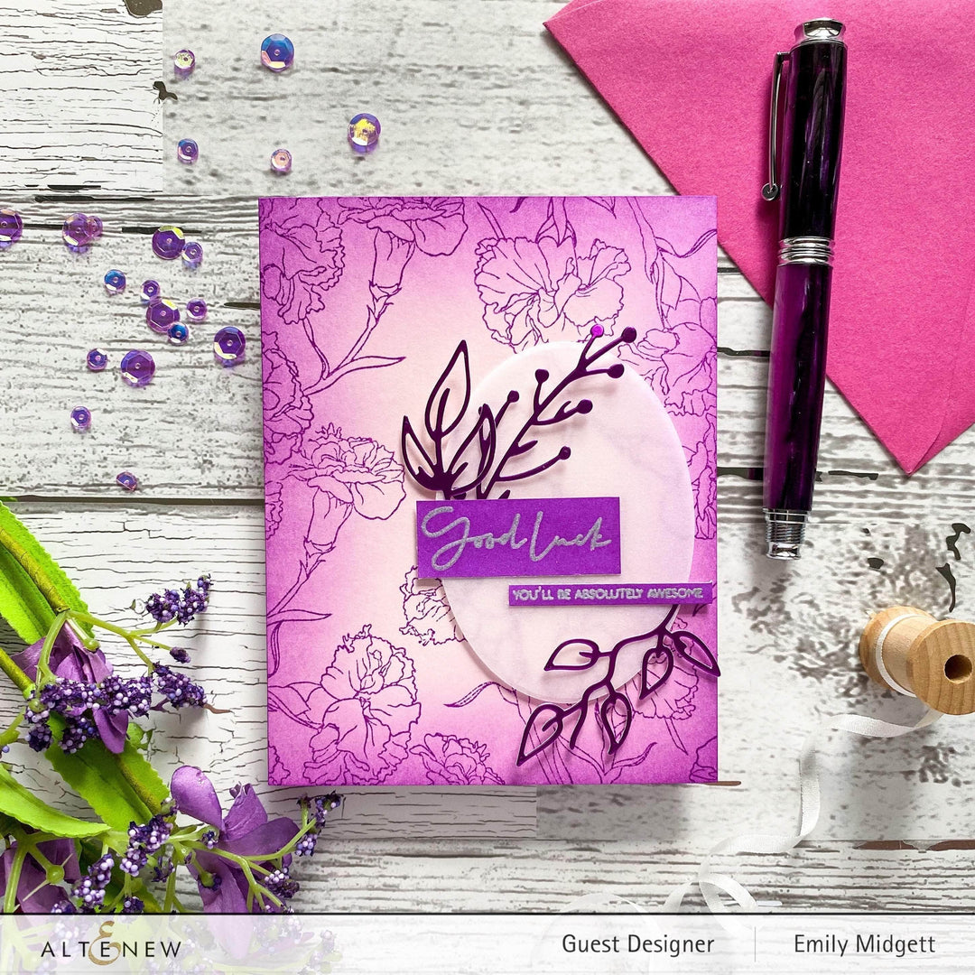 Photocentric Clear Stamps Paint-A-Flower: Carnations Outline Stamp Set