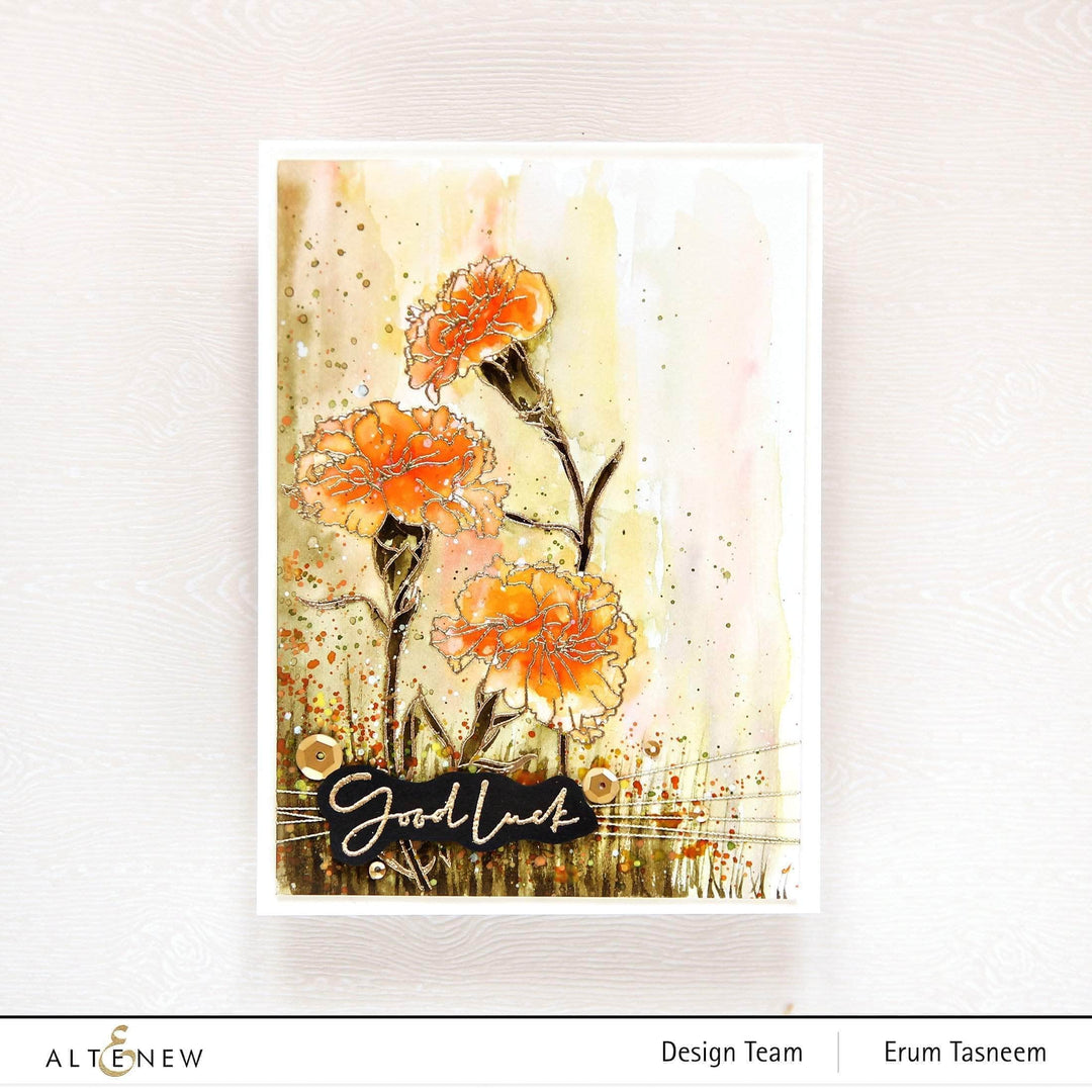 Photocentric Clear Stamps Paint-A-Flower: Carnations Outline Stamp Set