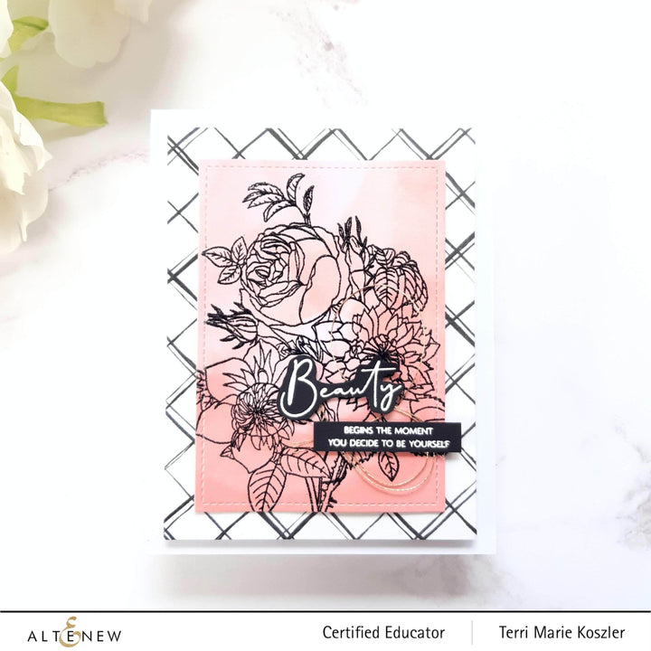 Photocentric Clear Stamps Paint-A-Flower: Clematis Josephine Outline Stamp Set