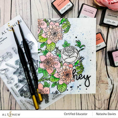 Photocentric Clear Stamps Paint-A-Flower: Clematis Josephine Outline Stamp Set
