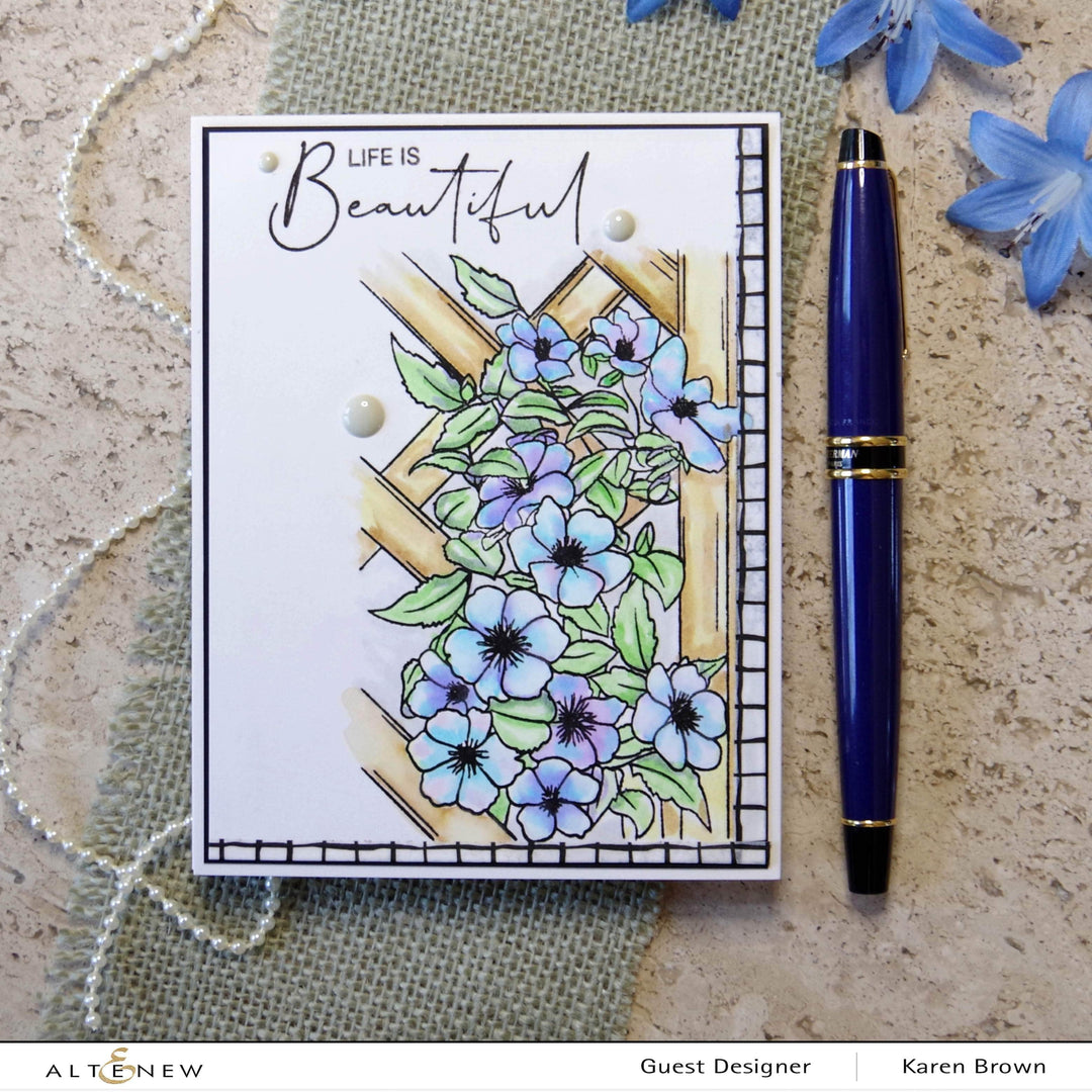 Photocentric Clear Stamps Paint-A-Flower: Clematis Outline Stamp Set