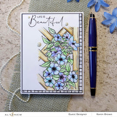 Photocentric Clear Stamps Paint-A-Flower: Clematis Outline Stamp Set
