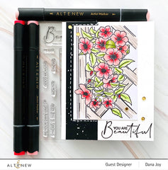 Photocentric Clear Stamps Paint-A-Flower: Clematis Outline Stamp Set