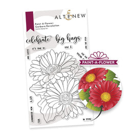 Photocentric Clear Stamps Paint-A-Flower: Gerbera Revolution Outline Stamp Set