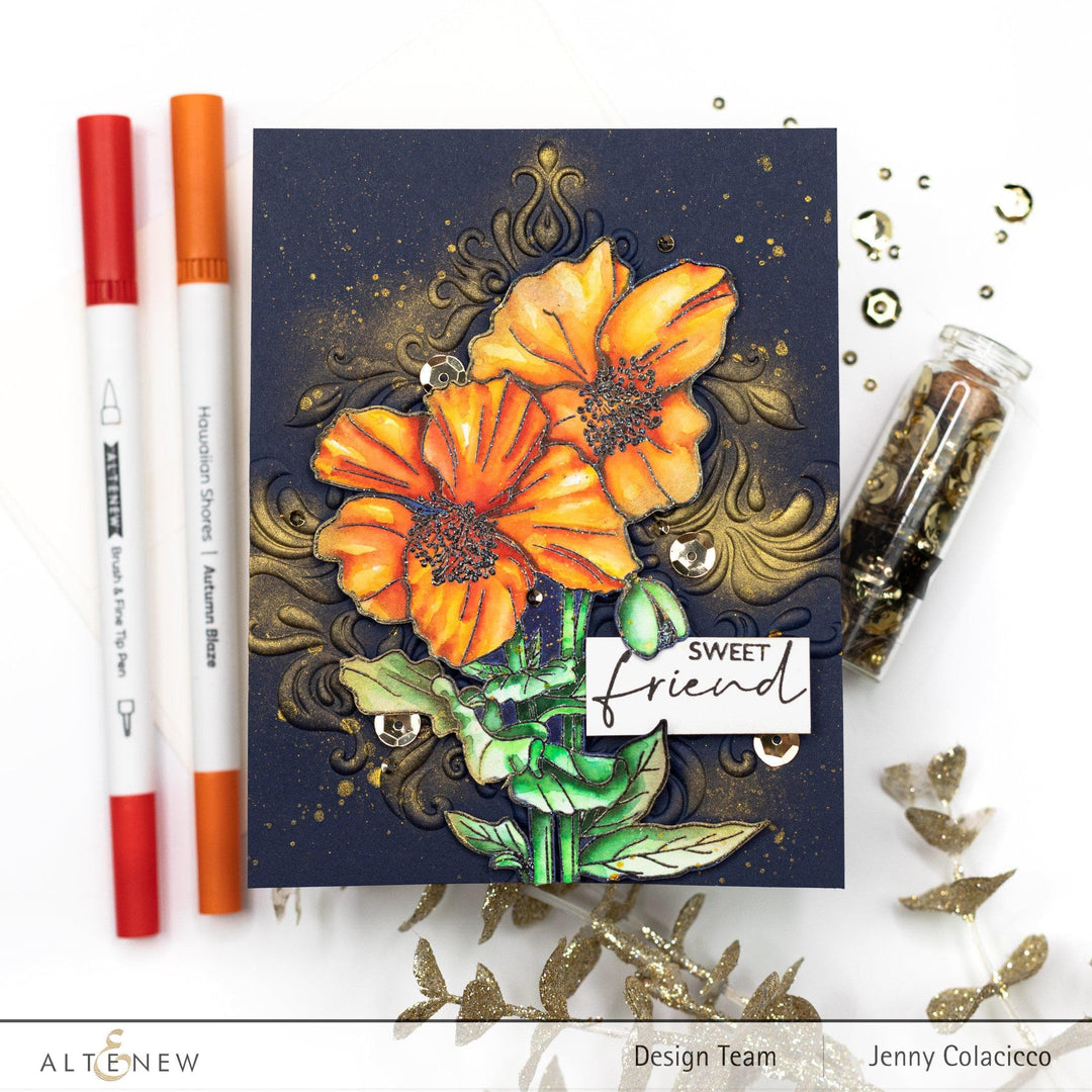 Photocentric Clear Stamps Paint-A-Flower: Himalayan Poppy Outline Stamp Set