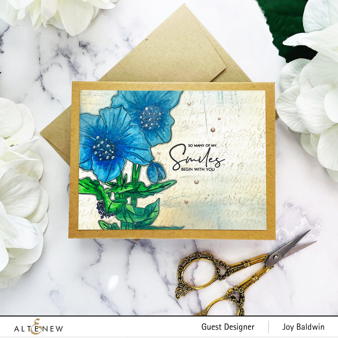 Photocentric Clear Stamps Paint-A-Flower: Himalayan Poppy Outline Stamp Set