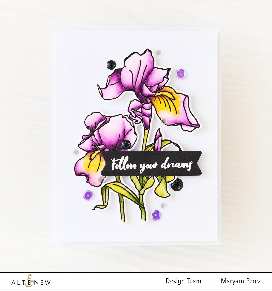 Photocentric Clear Stamps Paint-A-Flower: Iris Outline Stamp Set