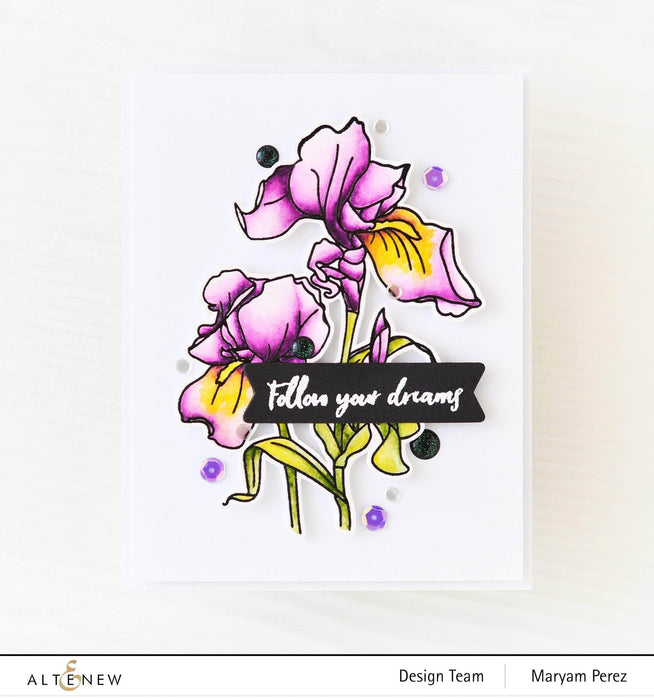 Photocentric Clear Stamps Paint-A-Flower: Iris Outline Stamp Set