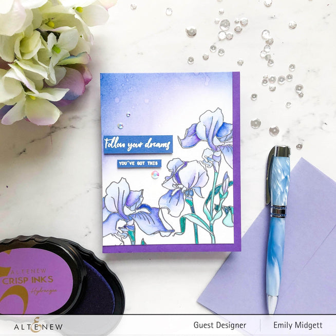 Photocentric Clear Stamps Paint-A-Flower: Iris Outline Stamp Set