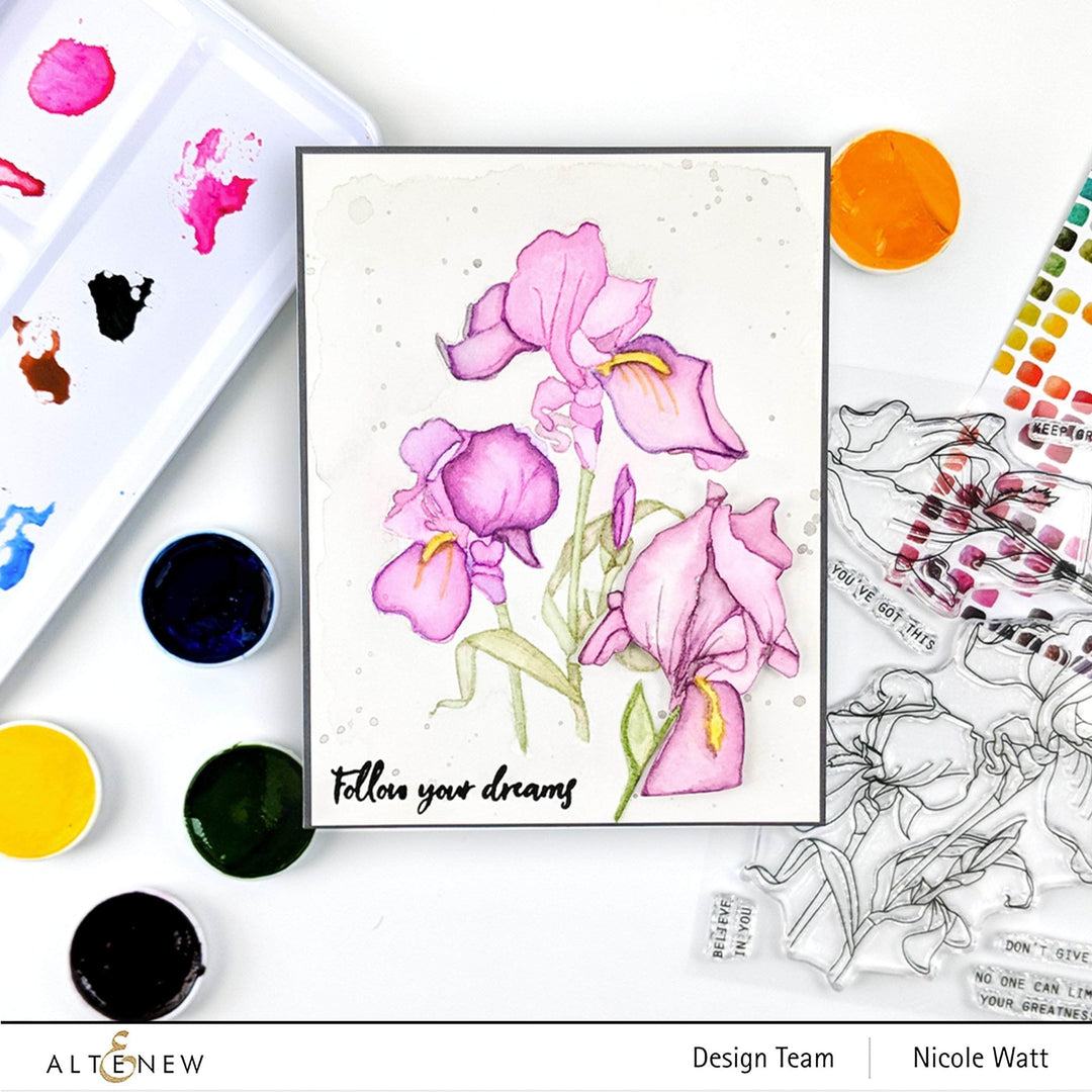 Photocentric Clear Stamps Paint-A-Flower: Iris Outline Stamp Set