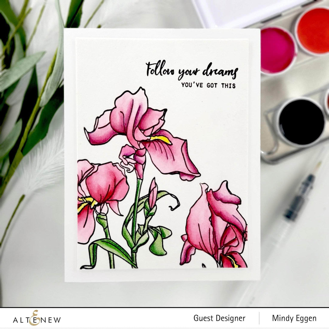 Photocentric Clear Stamps Paint-A-Flower: Iris Outline Stamp Set