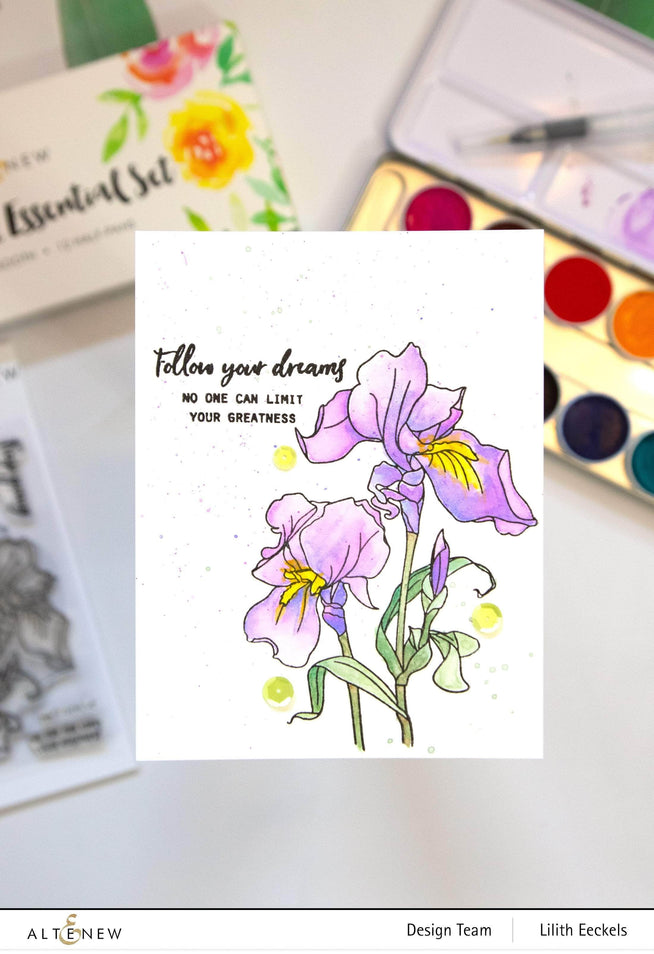 Photocentric Clear Stamps Paint-A-Flower: Iris Outline Stamp Set