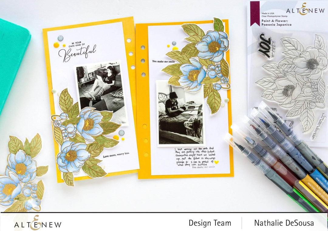 Photocentric Clear Stamps Paint-A-Flower: Paeonia Japonica Outline Stamp Set