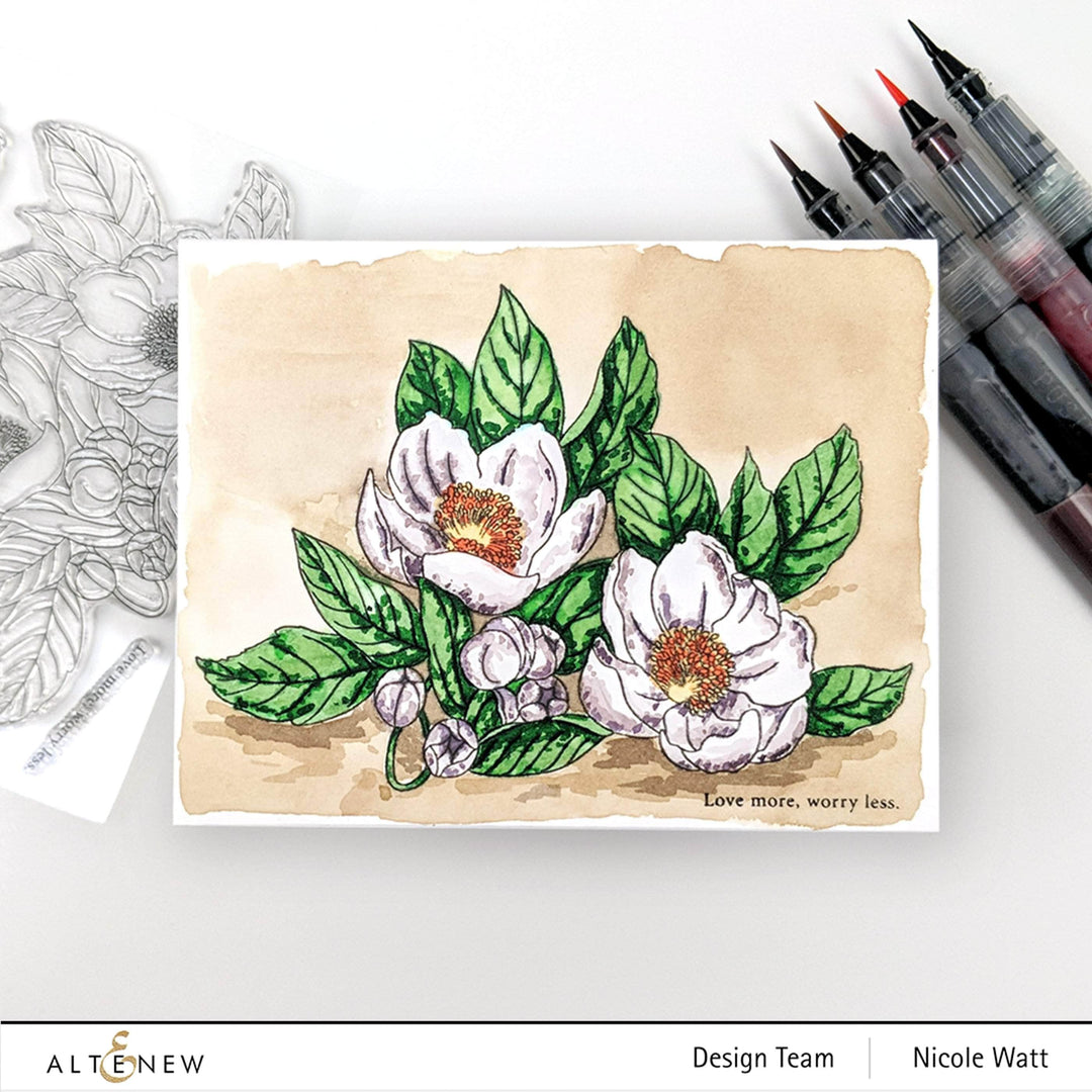 Photocentric Clear Stamps Paint-A-Flower: Paeonia Japonica Outline Stamp Set