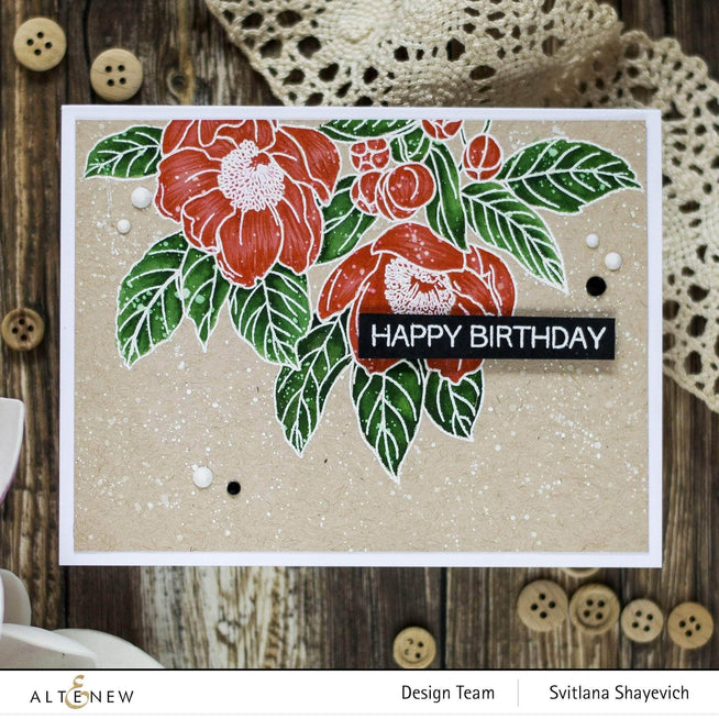 Photocentric Clear Stamps Paint-A-Flower: Paeonia Japonica Outline Stamp Set