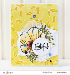 Photocentric Clear Stamps Paint-A-Flower: Poppy Outline Stamp Set