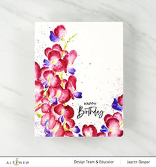 Photocentric Clear Stamps Paint-A-Flower: Sweet Pea Outline Stamp Set