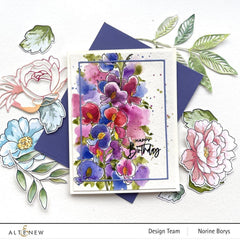 Photocentric Clear Stamps Paint-A-Flower: Sweet Pea Outline Stamp Set