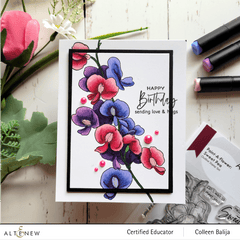 Photocentric Clear Stamps Paint-A-Flower: Sweet Pea Outline Stamp Set