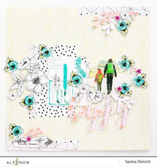 Photocentric Clear Stamps Painted Flowers Stamp Set