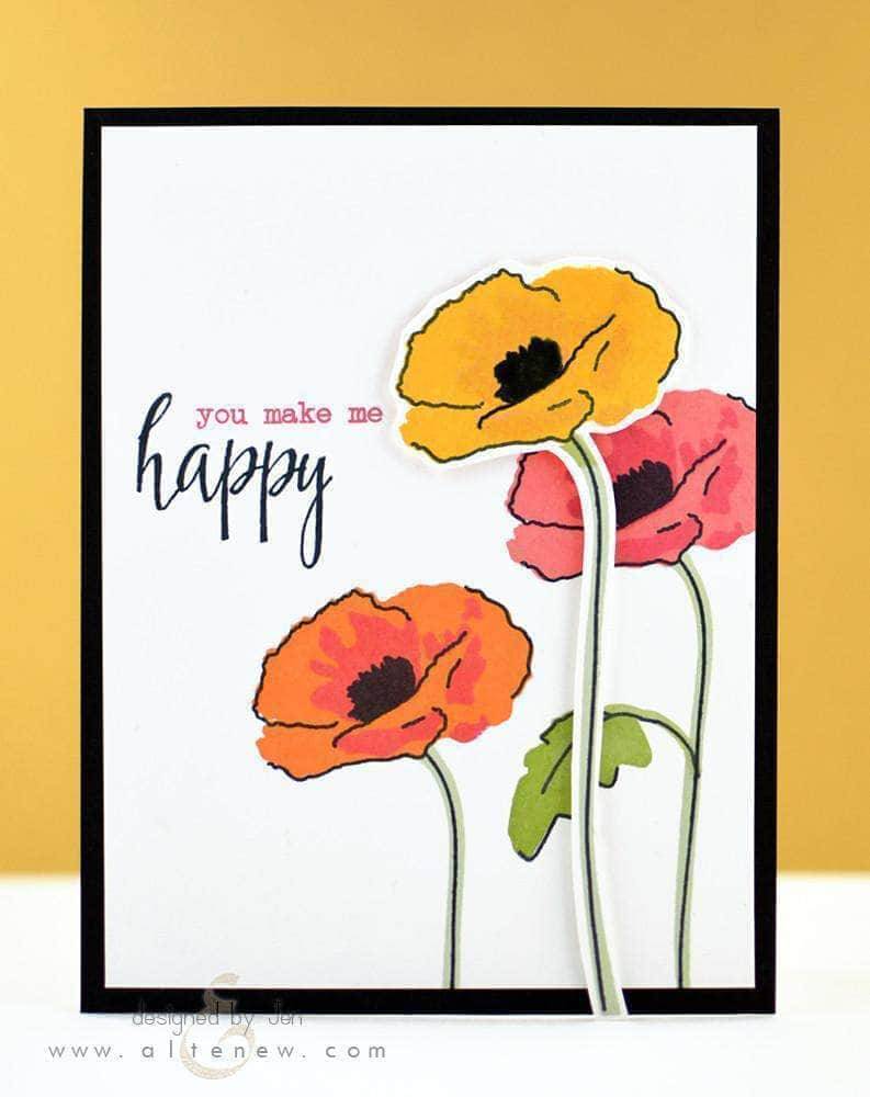 Photocentric Clear Stamps Painted Poppy Stamp Set