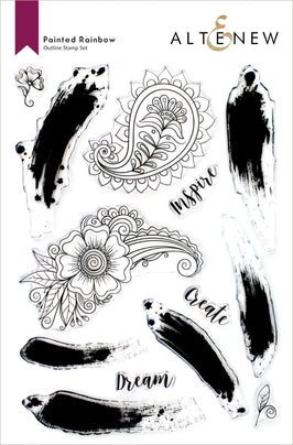 Photocentric Clear Stamps Painted Rainbow Stamp Set
