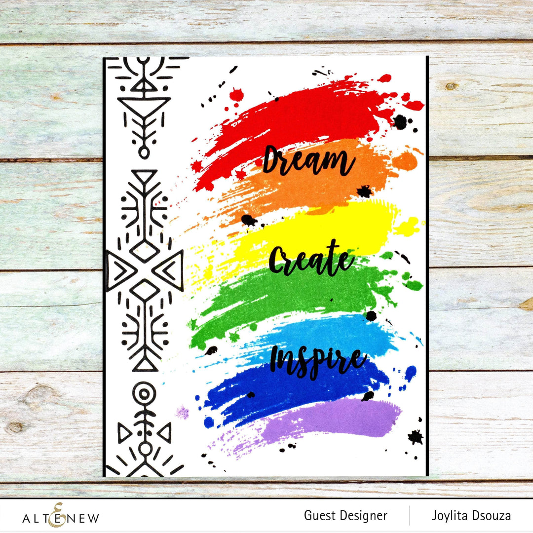 Photocentric Clear Stamps Painted Rainbow Stamp Set