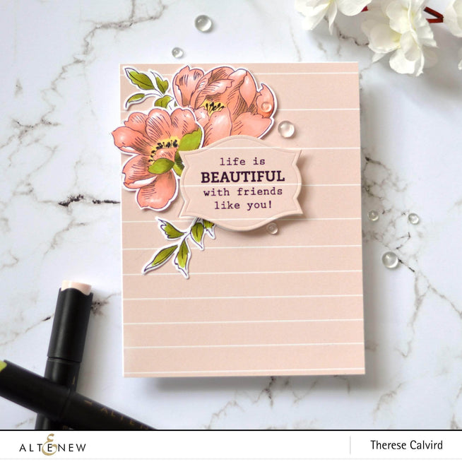Photocentric Clear Stamps Pen Sketched Flowers Stamp Set