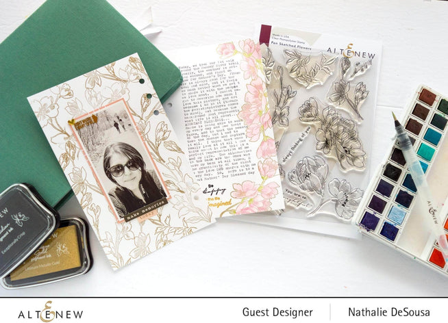 Photocentric Clear Stamps Pen Sketched Flowers Stamp Set