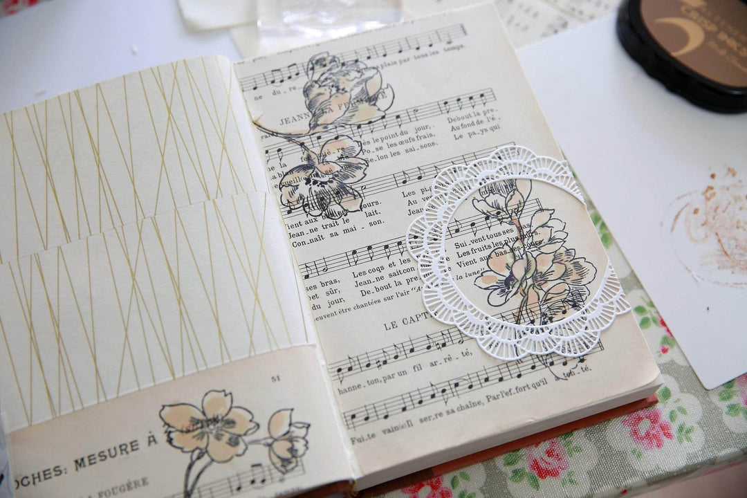 Photocentric Clear Stamps Pen Sketched Flowers Stamp Set
